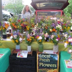 local fresh flower booth